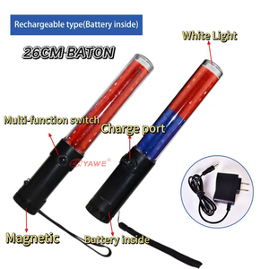 ポータブル26cm充電式LED交通ワンド建設駐車コマンドハンドヘルド安全ライトバトン - Product Image 6