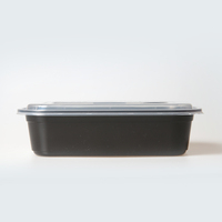 750 ML PP Boîte à bento rectangulaire en plastique Emballage alimentaire Boîte à lunch en plastique à emporter Récipient alimentaire jetable rectangulaire personnalisé