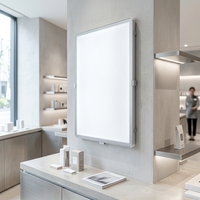 Panneau d'affichage LED ultra-fin en acrylique avec coins arrondis pour magasin de détail et hôtel