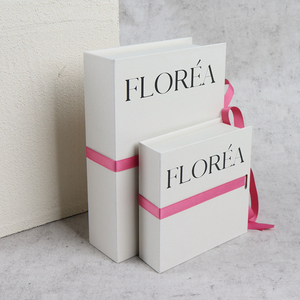 Custom Printed Paper Cardboard <b>Magnetic</b> Closure Gift Boxes with Ribbon - Product Image 2