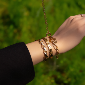 PXK-0407 สร้อยข้อมือแฟชั่นแบบโซ่และแบบเชื่อมต่อ - Product Image 3