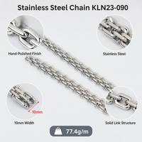 Chaîne en acier inoxydable multi-rangs, maille plate polie, coupe diamant, vente en gros, fabrication de bijoux, OEM personnalisé au mètre