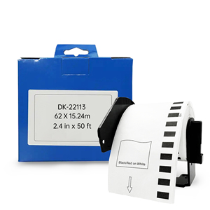 Unite Pack DK22251 avec support Compatible Brother DK-22251 DK2251 Étiquette en papier thermique continu noir et rouge sur blanc - Product Image 6