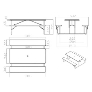 Cortile Picnic all'aperto per feste pranzo pieghevole birreria di plastica Set di birra tavolo e panca per eventi - Product Image 2