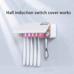 Stérilisateur de brosses à dents UVC, nettoyeur de brosses à dents, support mural avec fonction minuterie, sans fil, pour salle de bain - Product Image 5