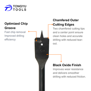 24mm Heavy Duty Shank Center Point Paddle Flat <strong>Wood</strong> Spade <strong>Drill</strong> <strong>Bit</strong> for <strong>Wood</strong> Drilling - Product Image 3