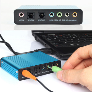 <span class=keywords><strong>USB</strong></span> 5.1ช่องสัญญาณเสียงภายนอกการ์ดพีซีแล็ปท็อปแท็บเล็ตอะแดปเตอร์เสียงออปติคอลการ์ดไฟเบอร์ <span class=keywords><strong>SPDIF</strong></span> มีสินค้าในสต็อก - Product Image 1