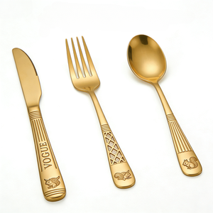 Juego de Cubiertos Metálicos Personalizados OEM/ODM - Cuchillo, Tenedor y Cuchara para Cena Mecanizados por CNC, Suministro al por Mayor - Product Image 1