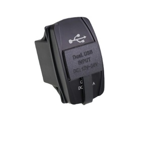 Dual <b>Usb</b> Car Charger 3.1A Fast Charging 12-24V With Rocker <b>Switch</b> For Vehicle Use - Product Image 3