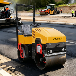 <span class=keywords><strong>Rouleau</strong></span> vibratoire compact de 1 tonne, moteur diesel/essence, pour béton, asphalte, sol, <span class=keywords><strong>rouleau</strong></span> <span class=keywords><strong>professionnel</strong></span> à double tambour - Product Image 1