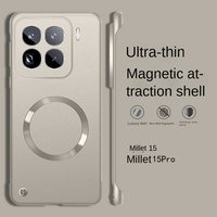 Para Xiaomi 15 Pro funda magnética pintura metálica sin marco Mi 14 Ultra 14T K70 Ultra para Redmi Note 14 cubierta protectora de Cámara dura