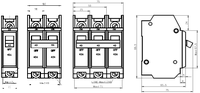Interruptor Automático Modular (MCB) de CA Enchufable 120/240V 20A 30A 40A 50A 60A 70A 80A 100A 1P 2P 3P THQC TQC para Uso Industrial, Mini Interruptores de Circuito en Miniatura