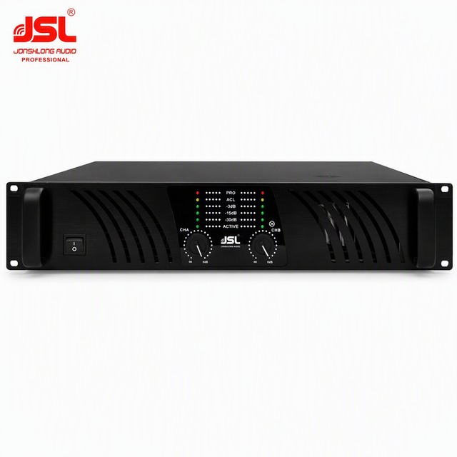 Professional 2 Channel Power Amplifier Rack Mount Pro Audio Amplifier for PA System Speaker DJ Concert Nightclub Sound System