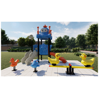 Aire de jeux extérieure en plastique à grande échelle bon marché pour enfants garderie parc public aire de jeux commerciale