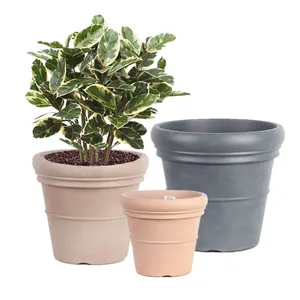 China Cheap Wholesale Modern Small Large Gold Custom Outdoor Flower Planter Plastic Plant Pots Suppliers