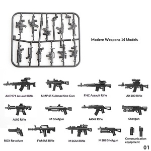 Accesorios para Armas Militares, Correa para Pistola, Bloques de Construcción, Equipo para Minifiguras, Ametralladora Pesada de Juguete, Rifle de Plástico para Construcción - Product Image 3