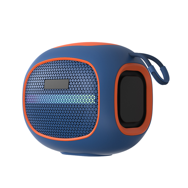 OEM Portable Wireless Speaker with RGB LED Lights Battery Handheld Lanyard BT 5.3 for Home Party Outdoor Camping