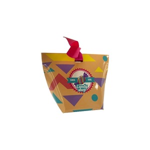 <b>Christmas</b> Gift <b>Boxes</b> with Ribbon Handle Foldable Paper Treat <b>Boxes</b> for Holiday Party Favors - Product Image 4