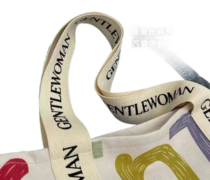 Bán buôn tùy chỉnh thiết kế lớn vải bông túi với đồng bằng thương hiệu nổi tiếng của phụ nữ tái sử dụng mua sắm Tote Túi với logo - Product Image 5