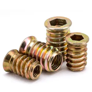 Wooden Screw Internal And External Teeth Customized Furniture Threaded Inserts for Wood Insert Nut M4