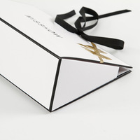 Sac cadeau en papier plié avec nœud papillon, emballage personnalisé de luxe pour bijoux faits à la main, bonbons et bougies