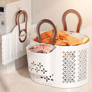 OWNSWING Folding Dirty Clothes <strong>Basket</strong> <strong>Laundry</strong> <strong>Basket</strong> Portable Dirty Clothes <strong>Basket</strong> Foldable Wall Mounted Storage <strong>Basket</strong> - Product Image 4