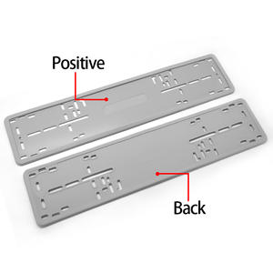 Matériau en silicone de couleur grise de taille européenne, support de plaque d'immatriculation avec kit de vis dans un emballage blister - Product Image 4