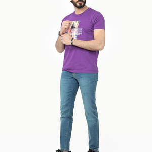 T-shirts en coton de haute qualité surdimensionnés, taille plus, impression lourde, sérigraphie personnalisée, t-shirt pour homme - Product Image 4