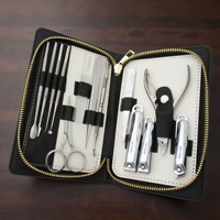 Kit de coupe-ongles professionnel Flyhigh 12-en-1 en acier inoxydable de luxe pour manucure et pédicure, durable et portable, pour ongles des pieds
