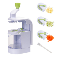 Multifunctionele Handmatige Groentespiralisator Slicer Courgette Spaghettimaker Mandoline Slicer Met Verwisselbare Messen