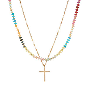 Ensemble de colliers faits à la main avec perles colorées et <span class=keywords><strong>crucifix</strong></span> pour la portée - Product Image 5
