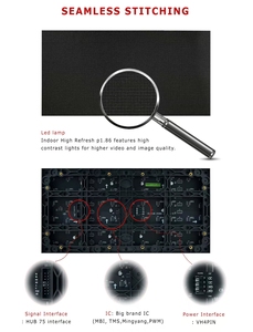 โมดูลจอแสดงผล LED 4K สำหรับภายในอาคาร P1.25 P1.53 P1.86 P2.5 อัตราการรีเฟรชสูง สำหรับป้ายดิจิทัล จอแสดงผล LED ภายในอาคาร - Product Image 3