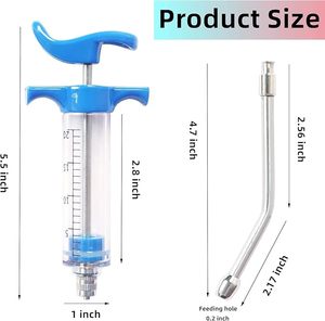 家畜用ロングステンレスノズル点滴注射器、薬剤注入ガン（Seringa De Alimentacao De Medicamentos） - Product Image 3