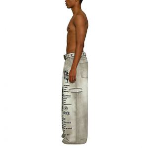 Pantalones Deportivos de Felpa Francesa para Hombre con Logotipo Personalizado, Peso Medio, Poliéster/Algodón, Suministro de Fábrica, Pierna Recta Doble, Estampado de Patchwork - Product Image 2
