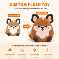 Porte-clés en peluche super doux avec logo personnalisé, poupées mascotte d'entreprise avec couleurs et tailles sur mesure