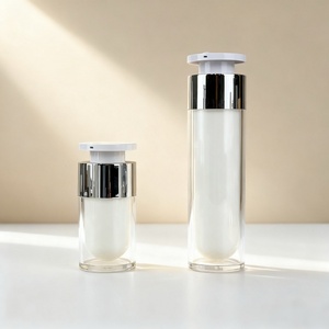 Luxury Customized Plastic Cosmetic Airless Lotion <b>Bottle</b> Empty 30ml 50ml Frosted White Liquid Foundation Airless <b>Pump</b> <b>Bottle</b> - Product Image 3