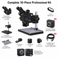Microscope 6558 + Source de lumière de positionnement / Lampe UV d'extension / Module infrarouge 256 / Caméra industrielle Gorilla 4K / Objectif auxiliaire 0,7X