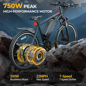 Bicicleta Eléctrica Urbana AOVOPRO en Stock en la UE, 26 Pulgadas, 48V, Envío Gratuito, Pantalla LCD, 250W - Product Image 2
