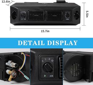 ชุดระบบแอร์รถยนต์ TELCOOL 12V 750W 8750BTU สำหรับติดตั้งบนแผงหน้าปัด ระบบทำความเย็นและความร้อน สำหรับรถบรรทุก/รถบ้าน/รถตู้/รถเก๋ง รถยนต์โบราณ รถขุด แบบแยกส่วน - Product Image 3