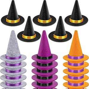Mini <span class=keywords><strong>Sombrero</strong></span> <span class=keywords><strong>de</strong></span> <span class=keywords><strong>Bruja</strong></span> <span class=keywords><strong>de</strong></span> <span class=keywords><strong>Fieltro</strong></span> Colorido para Halloween, Decoración Perfecta para Fiestas - Product Image 1