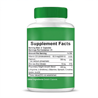 Capsules de nutrition pour la croissance, complément vitaminique naturel pour la taille avec calcium, suppléments de vitamine D pour adolescents et enfants