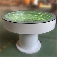 Table basse intelligente à bulles d'eau avec éclairage Led