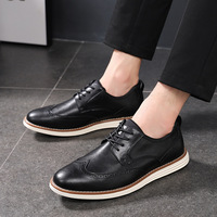 Chaussures en cuir décontractées pour hommes, respirantes, à enfiler, pour l'été, nouvelle collection, très vendues