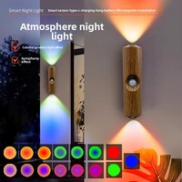Lampe LED rechargeable à détecteur de mouvement pour armoire, lumière d'ambiance murale activée par le mouvement, veilleuse pour couloirs, escaliers et cuisines