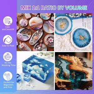 Resina Epoxi para Mesas, Super Transparente, Anti-Amarillamiento, Máxima Resistencia a los Rayos <span class=keywords><strong>UV</strong></span>, Apta para Alimentos, Cristalino, Brillante, Sin Burbujas, para Bar - Product Image 5