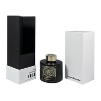 Boîtes rigides pour diffuseur de parfum en matériau recyclé avec lamination mate personnalisable et estampage à chaud pour un emballage élégant