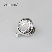 Étui de luxe vide en argent pour poudre compacte avec fenêtre, style montre, pour fard à joues, illuminateur, palette de maquillage et palettes de fards à paupières
