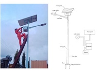 Prix des lampadaires solaires avec ampoule LED de 30w-50w et poteau de 6m 8m