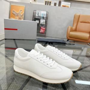 Zapatos Deportivos Casuales Blancos de Alta Calidad para Mujer, Hechos de Cuero Puro, Zapatos de Entrenamiento con Cordones, Modernos y de Lujo para Hombre - Product Image 2
