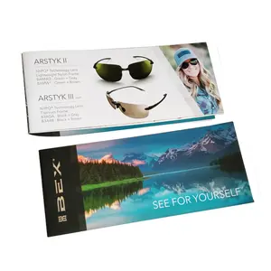 Full Color Offset Printed Services Custom Sunglasses Catalogue Paper Brochure Printing Service